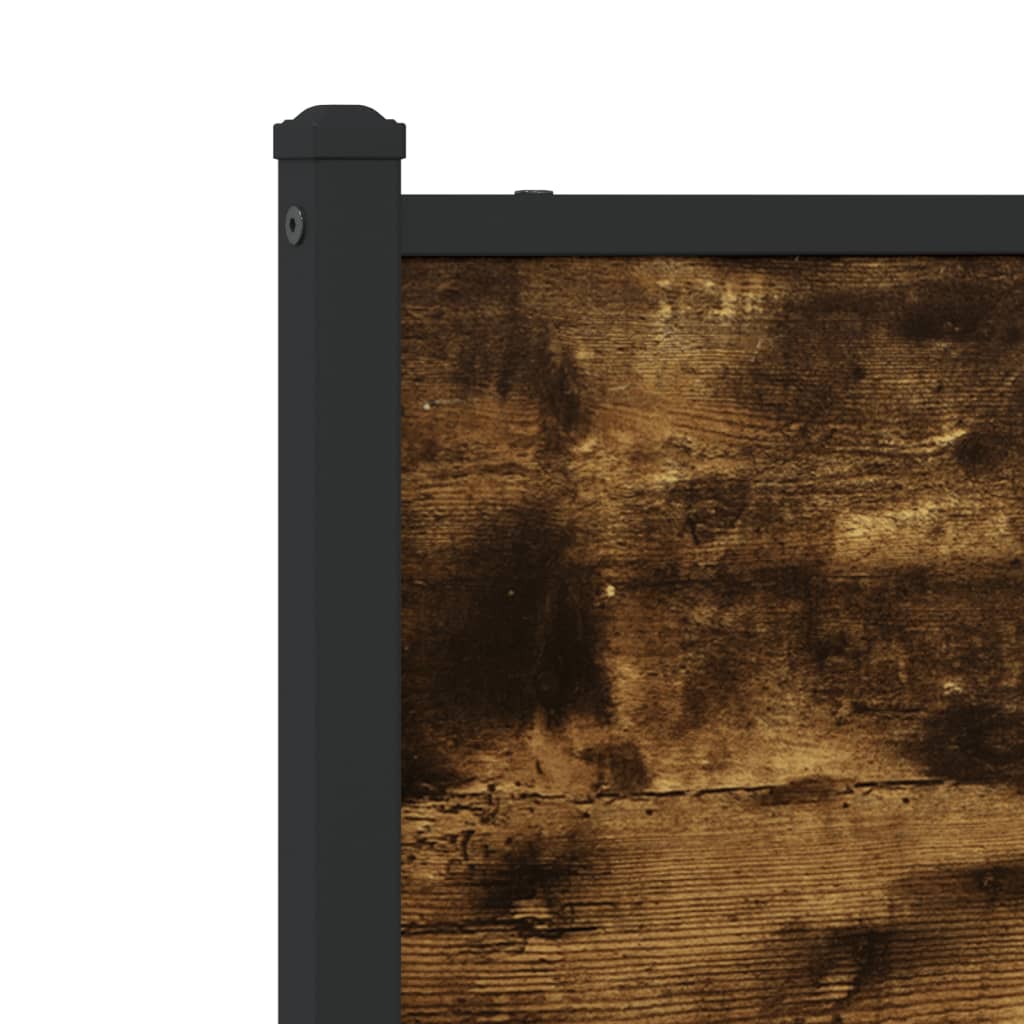 Cadre de lit en métal sans matelas chêne fumé 160x200 cm - XIOS