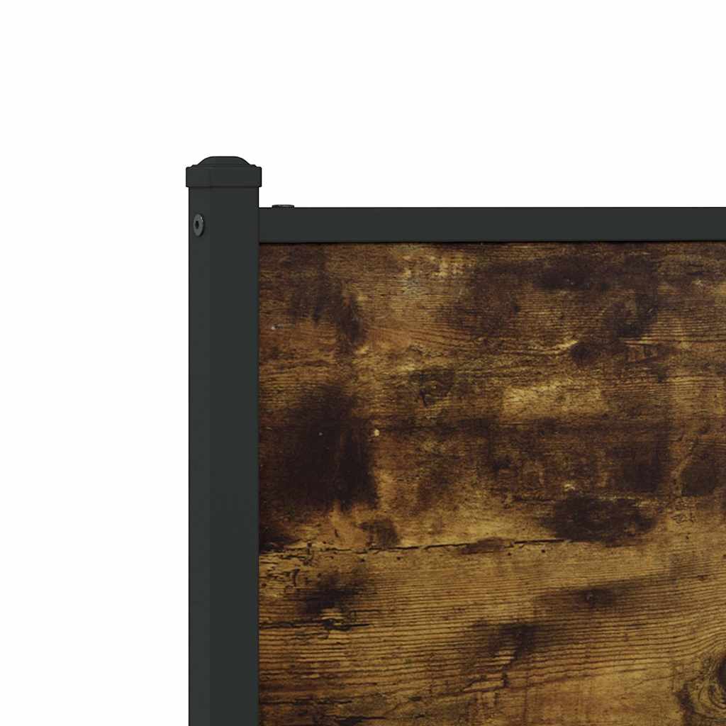 Cadre de lit en métal sans matelas chêne fumé 140x200 cm - XIOS