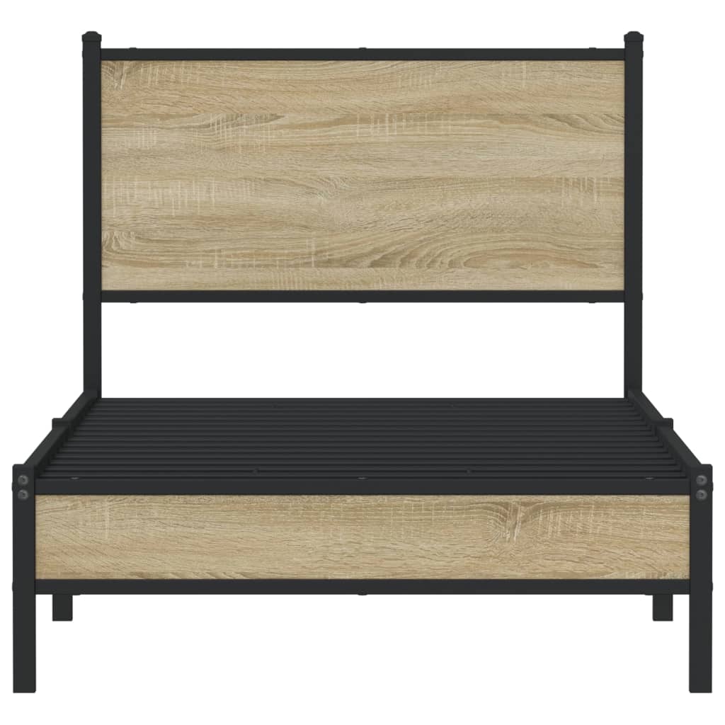 Cadre de lit en métal sans matelas chêne sonoma 80x200 cm - XIOS