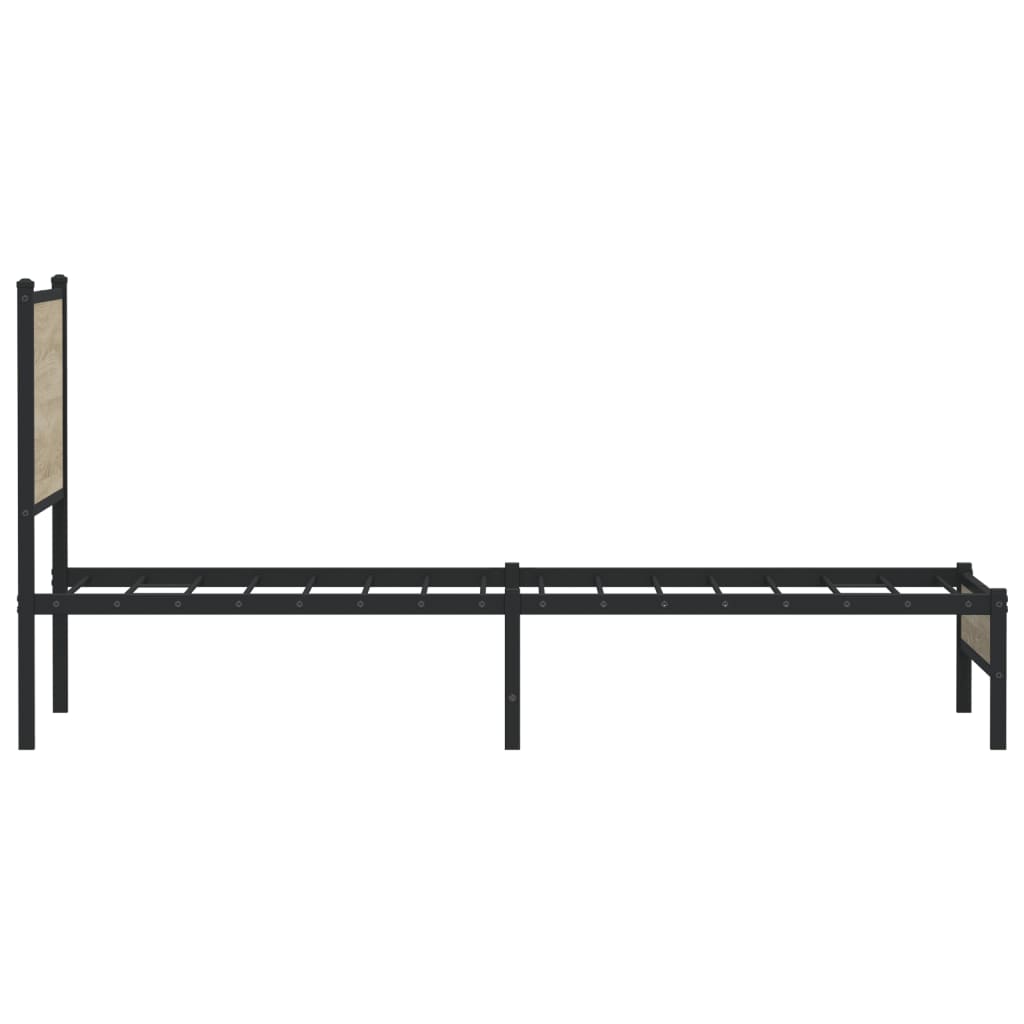 Cadre de lit en métal sans matelas chêne sonoma 90x200 cm - XIOS