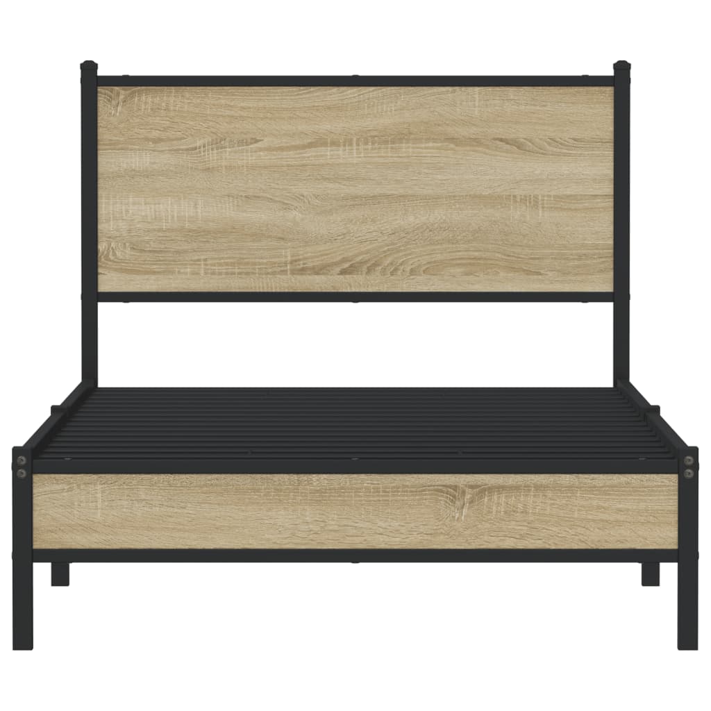 Cadre de lit en métal sans matelas chêne sonoma 107x203 cm - XIOS