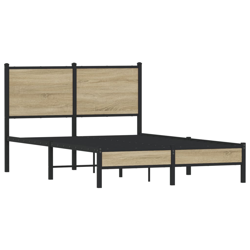 Cadre de lit en métal sans matelas chêne sonoma 120x200 cm - XIOS
