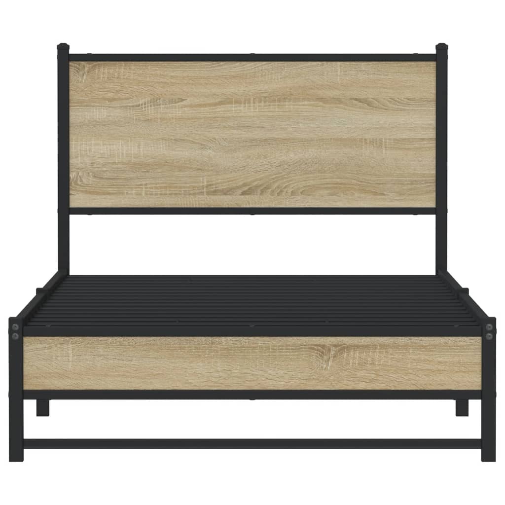 Cadre de lit en métal sans matelas chêne sonoma 107x203 cm - XIOS