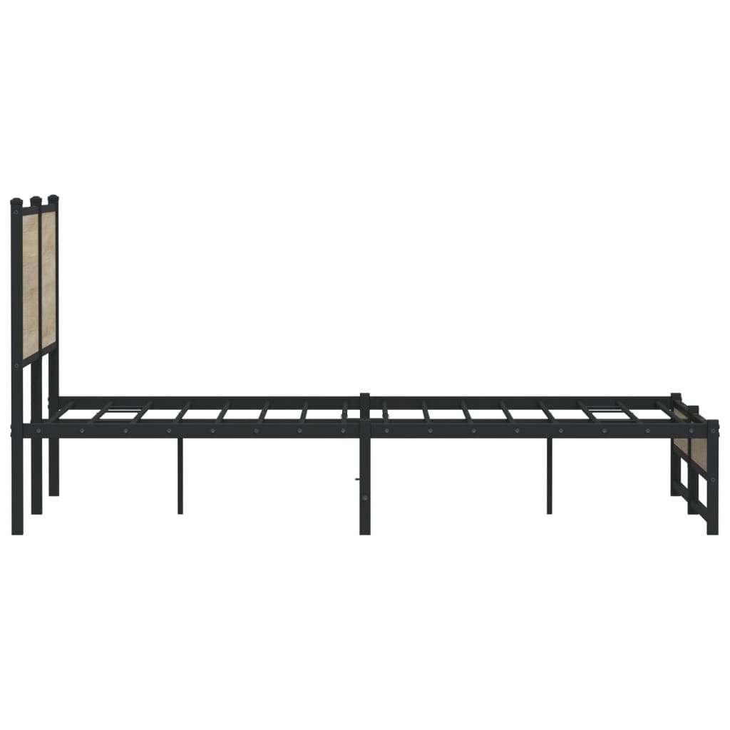 Cadre de lit en métal sans matelas chêne sonoma 140x200 cm - XIOS