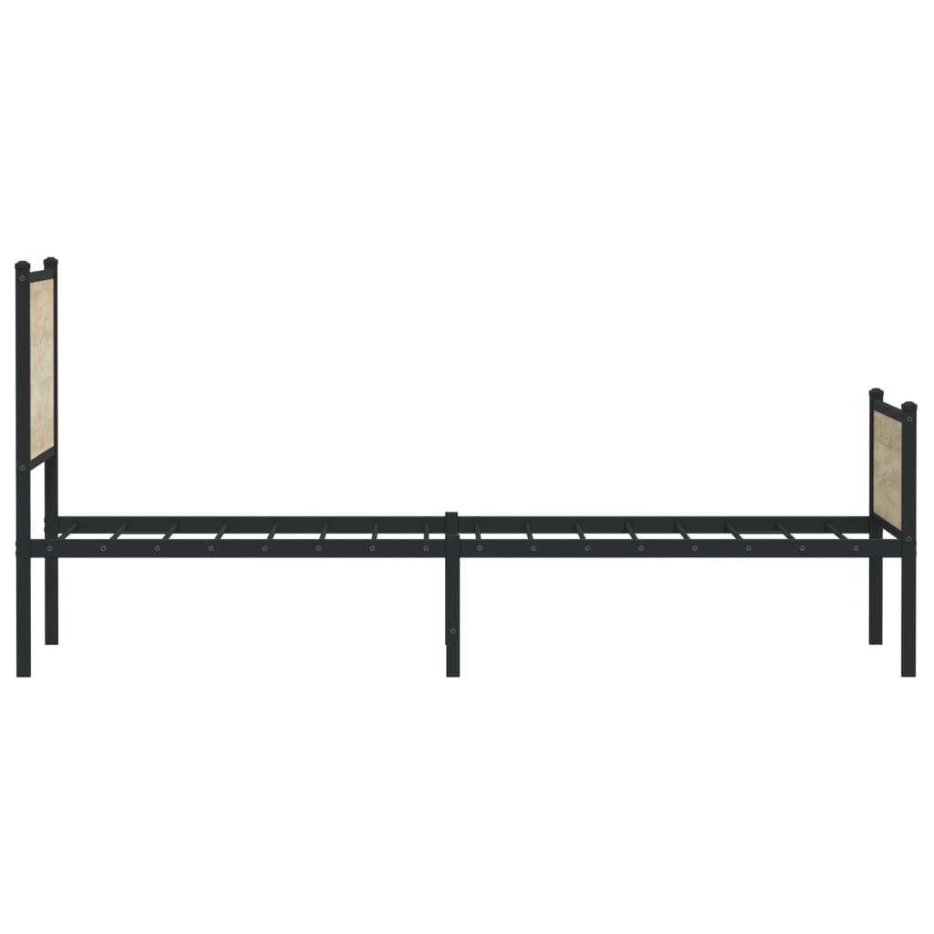 Cadre de lit en métal sans matelas chêne sonoma 100x190 cm - XIOS