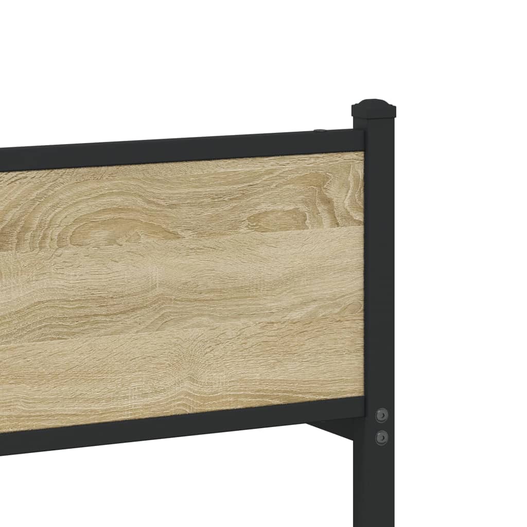 Cadre de lit en métal sans matelas chêne sonoma 100x200 cm - XIOS