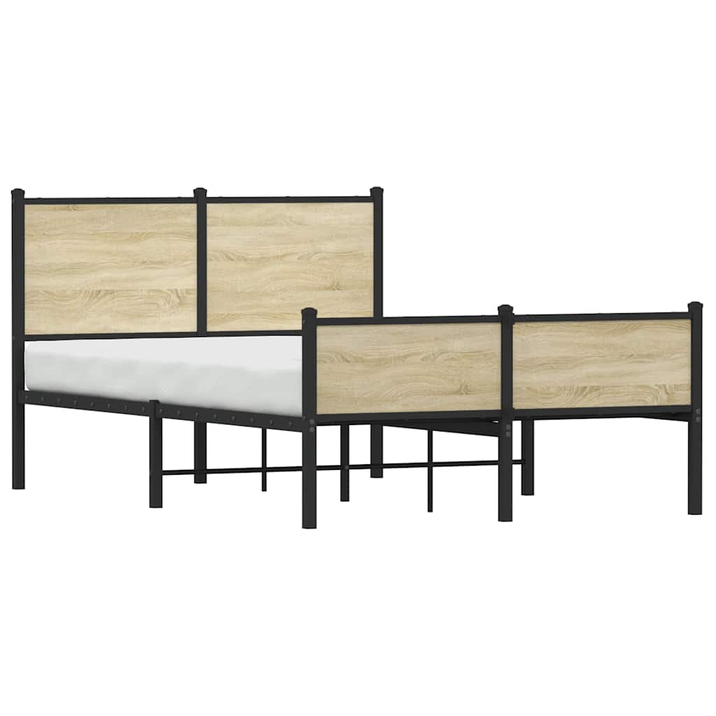 Cadre de lit en métal sans matelas chêne sonoma 120x200 cm - XIOS