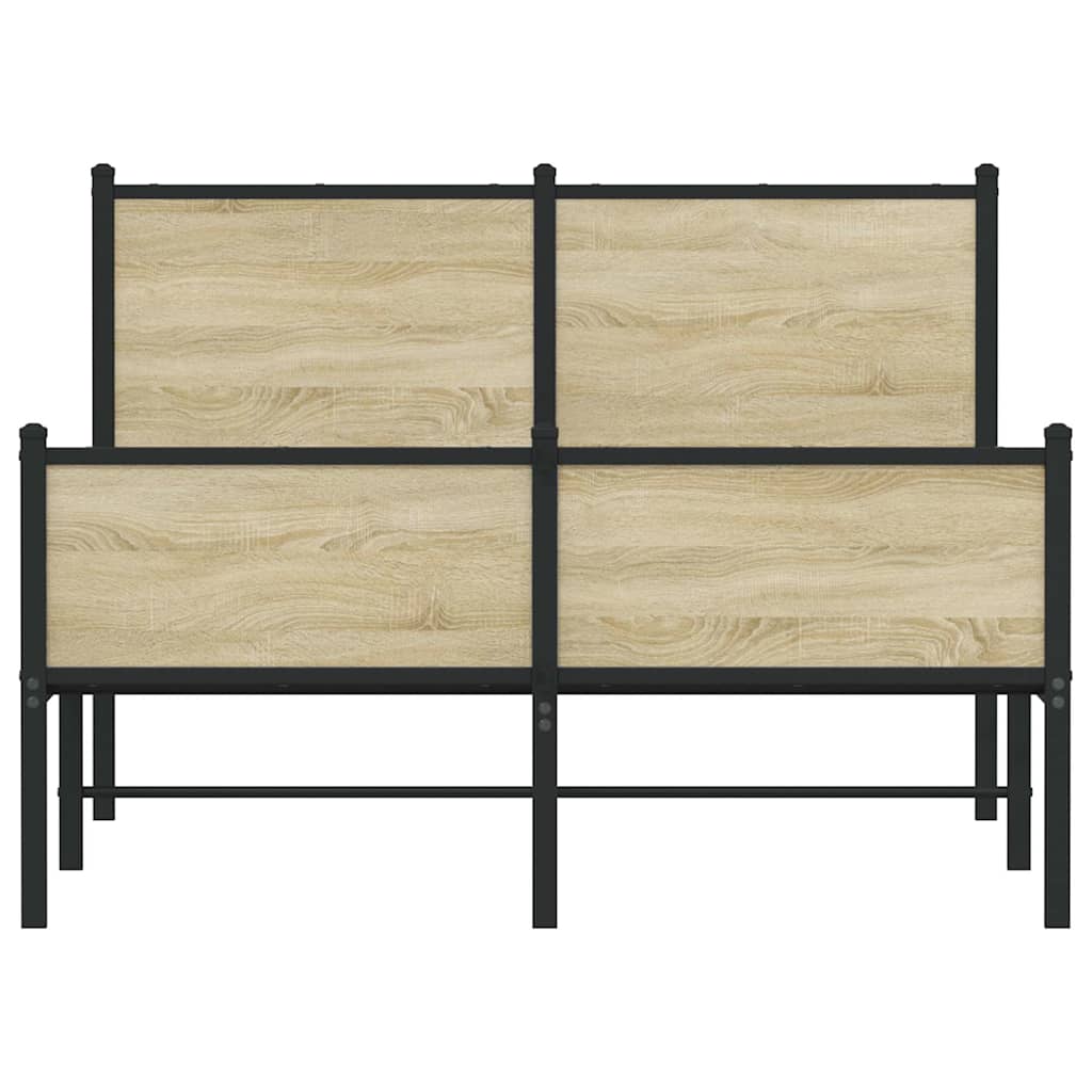 Cadre de lit en métal sans matelas chêne sonoma 120x200 cm - XIOS