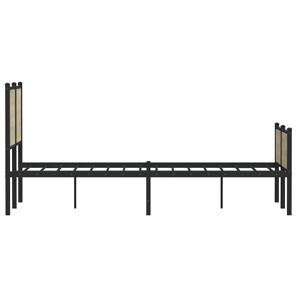Cadre de lit en métal sans matelas chêne sonoma 120x200 cm - XIOS