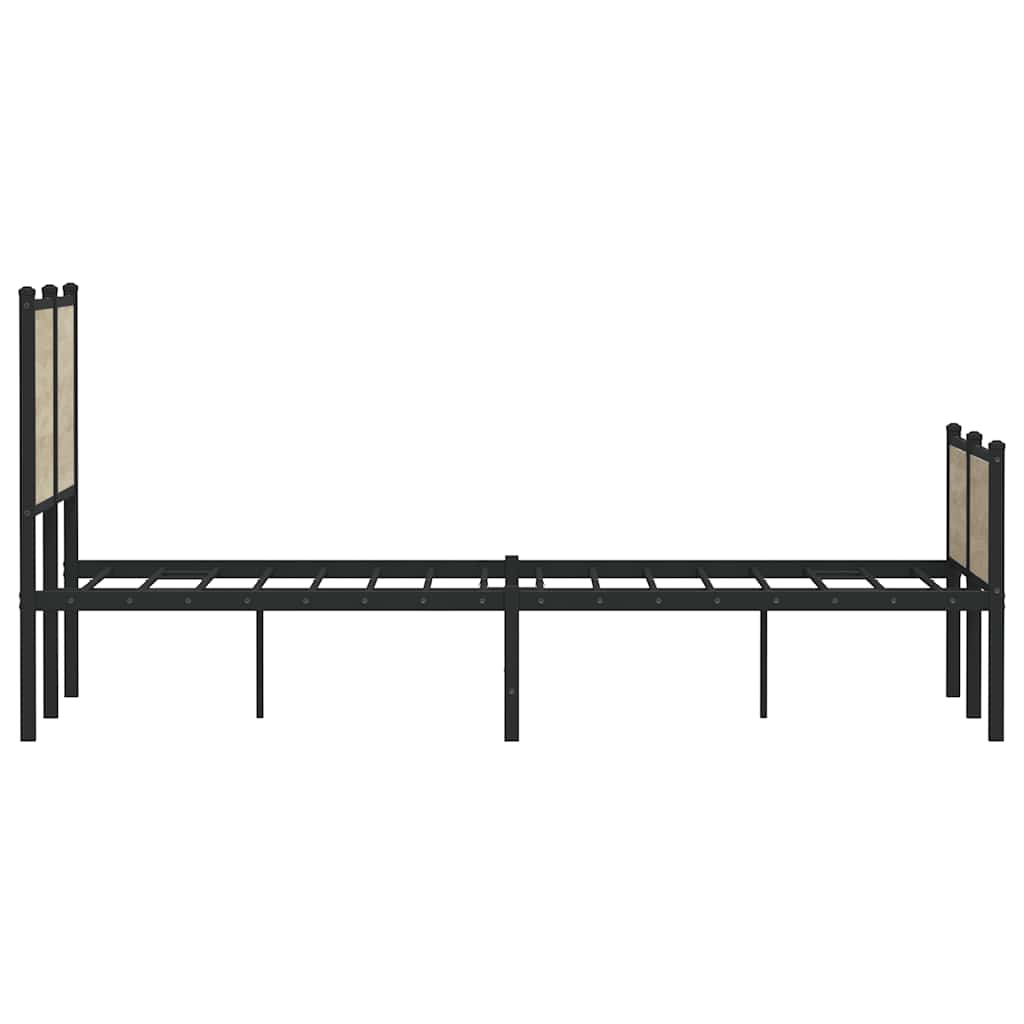 Cadre de lit en métal sans matelas chêne sonoma 140x190 cm - XIOS
