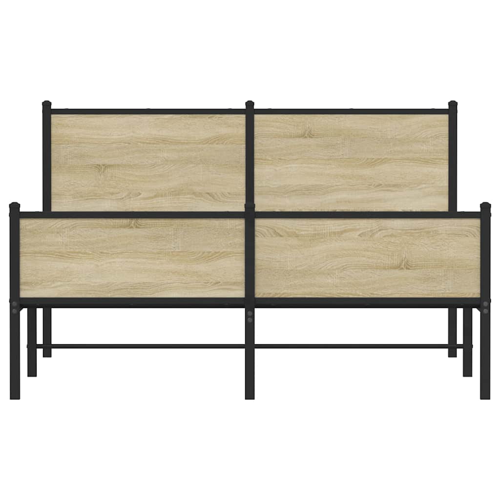 Cadre de lit en métal sans matelas chêne sonoma 140x200 cm - XIOS