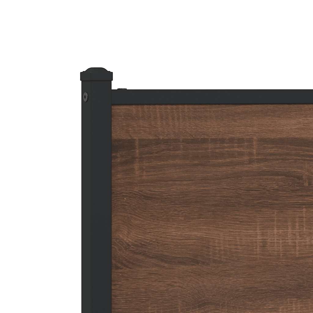 Cadre de lit en métal sans matelas chêne marron 137x190 cm - XIOS