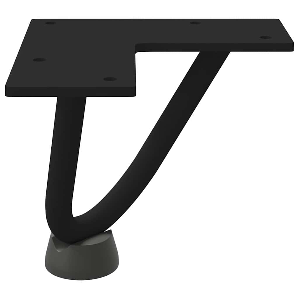 Pieds en épingle à cheveux pour table basse 4 pièces Noir 10 cm Acier massif - XIOS