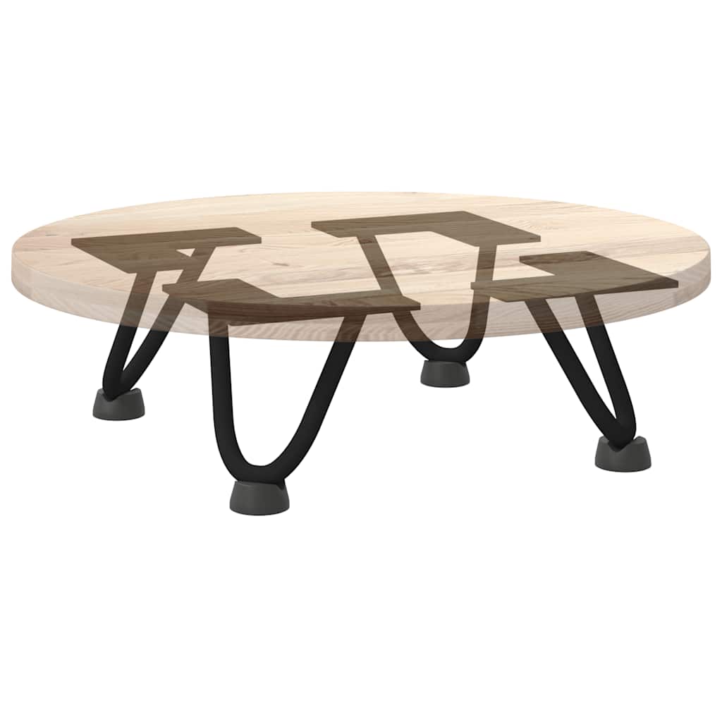 Pieds en épingle à cheveux pour table basse 4 pièces Noir 10 cm Acier massif - XIOS