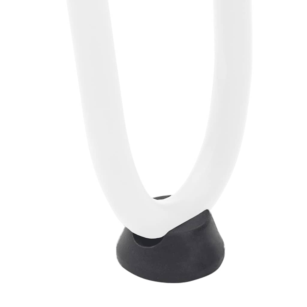 Pieds en épingle à cheveux pour table basse 4 pièces Blanc 10 cm Acier massif - XIOS