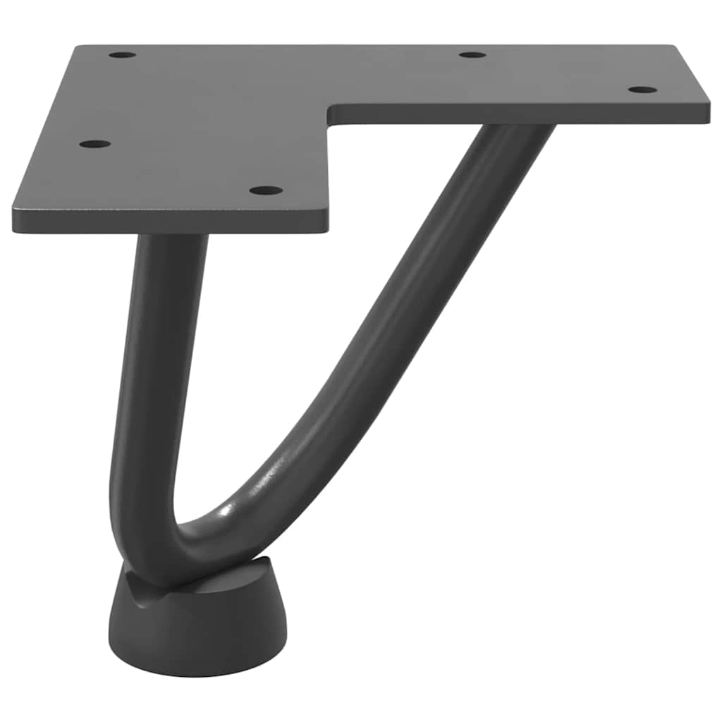 Pieds en épingle à cheveux pour table basse 4 pièces Anthracite 10 cm Acier massif - XIOS