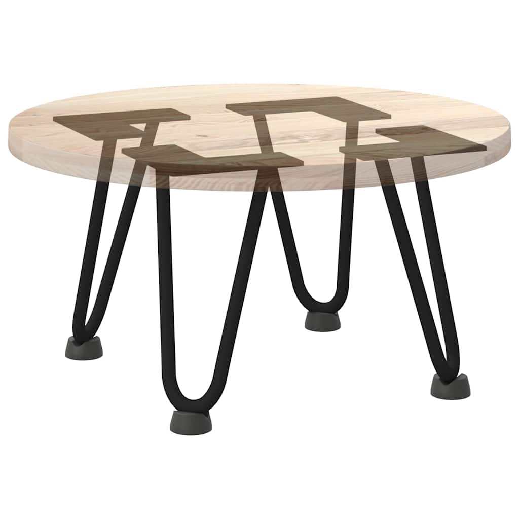 Pieds en épingle à cheveux pour table basse 4 pièces Noir 20 cm Acier massif - XIOS