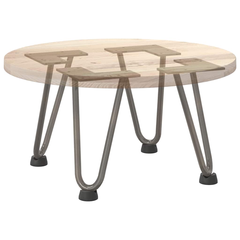 Pieds en épingle à cheveux pour table basse 4 pièces Acier naturel 20 cm Acier massif - XIOS
