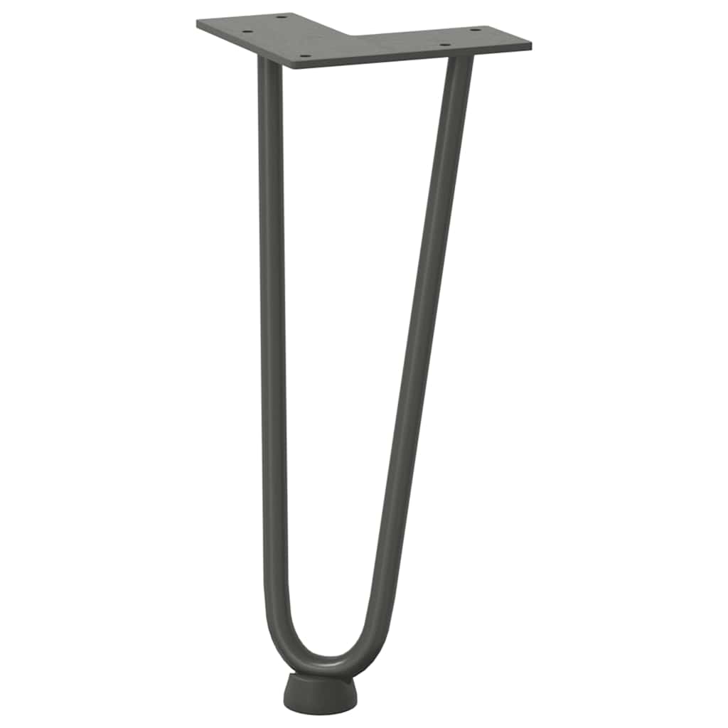 Pieds en épingle à cheveux pour table basse 4 pièces Anthracite 30 cm Acier massif - XIOS