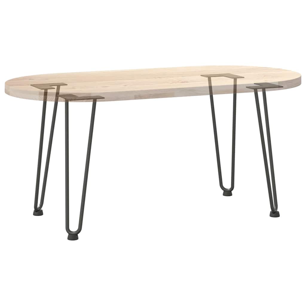 Pieds en épingle à cheveux pour table basse 4 pièces Noir 42 cm Acier massif - XIOS