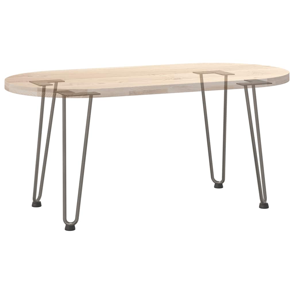 Pieds en épingle à cheveux pour table basse 4 pièces Acier naturel 42 cm Acier massif - XIOS