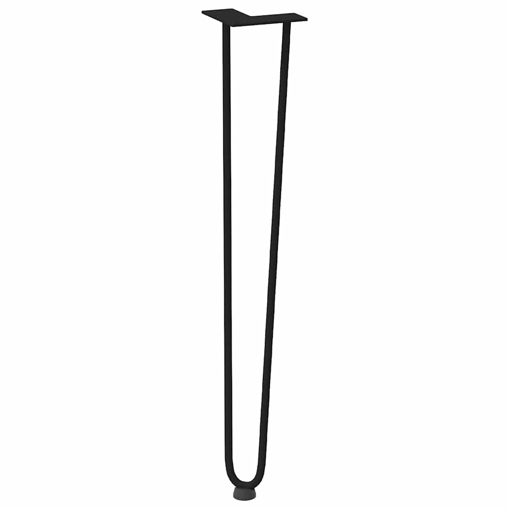 Pieds en épingle à cheveux pour consoles, lot de 4, noir, 72 cm, acier massif - XIOS