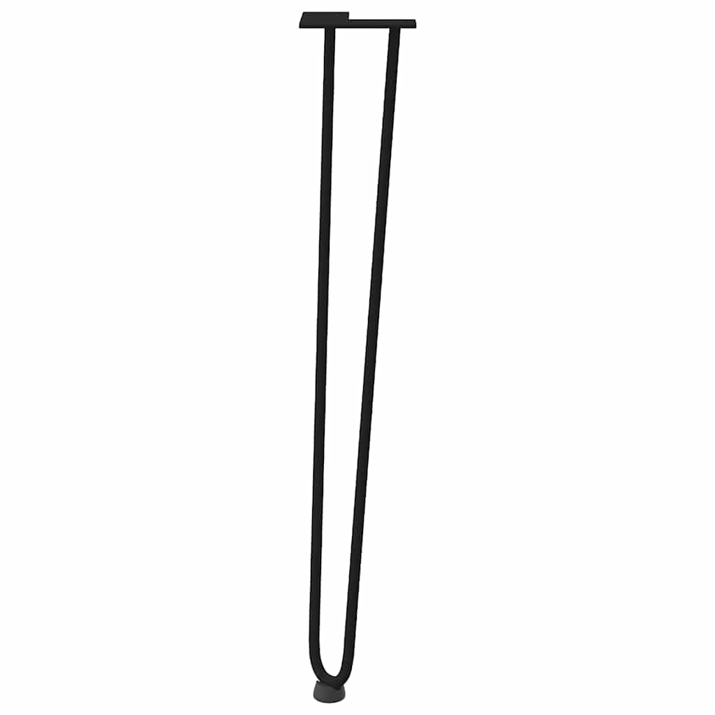 Pieds en épingle à cheveux pour consoles, lot de 4, noir, 72 cm, acier massif - XIOS