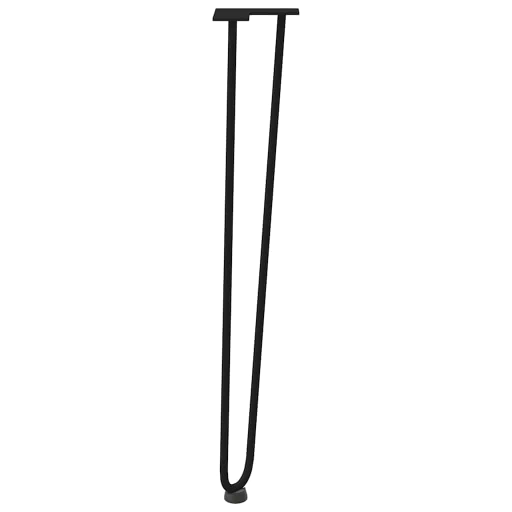 Pieds en épingle à cheveux pour consoles, lot de 4, noir, 72 cm, acier massif - XIOS