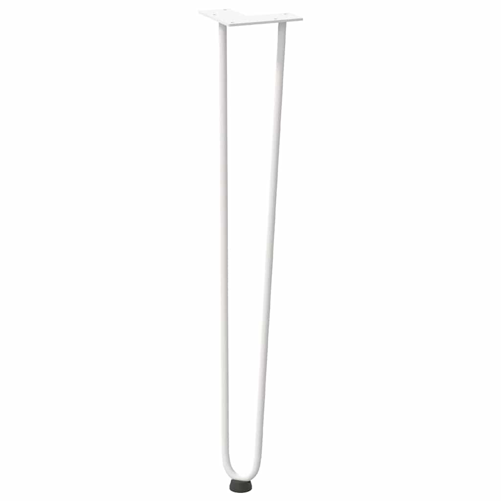 Pieds en épingle à cheveux pour consoles, lot de 4, blanc, 72 cm, acier massif - XIOS