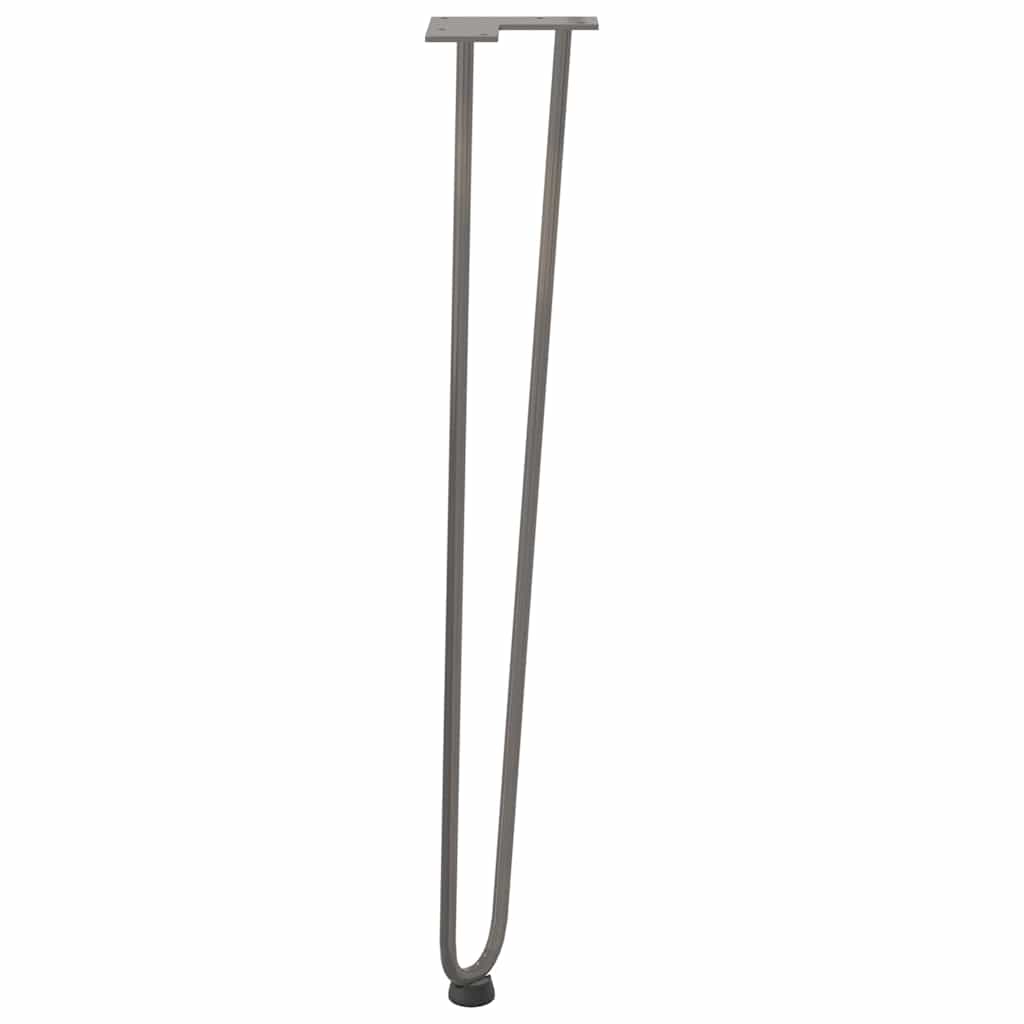 Pieds en épingle à cheveux pour consoles, lot de 4, acier naturel, 72 cm, acier massif - XIOS
