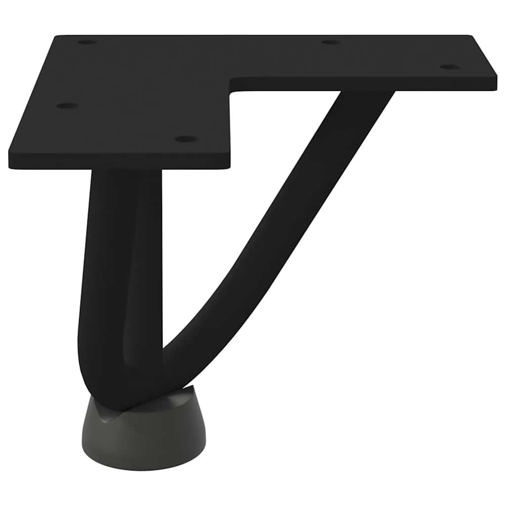 Pieds en épingle à cheveux pour table basse 4 pièces Noir 10 cm Acier massif - XIOS