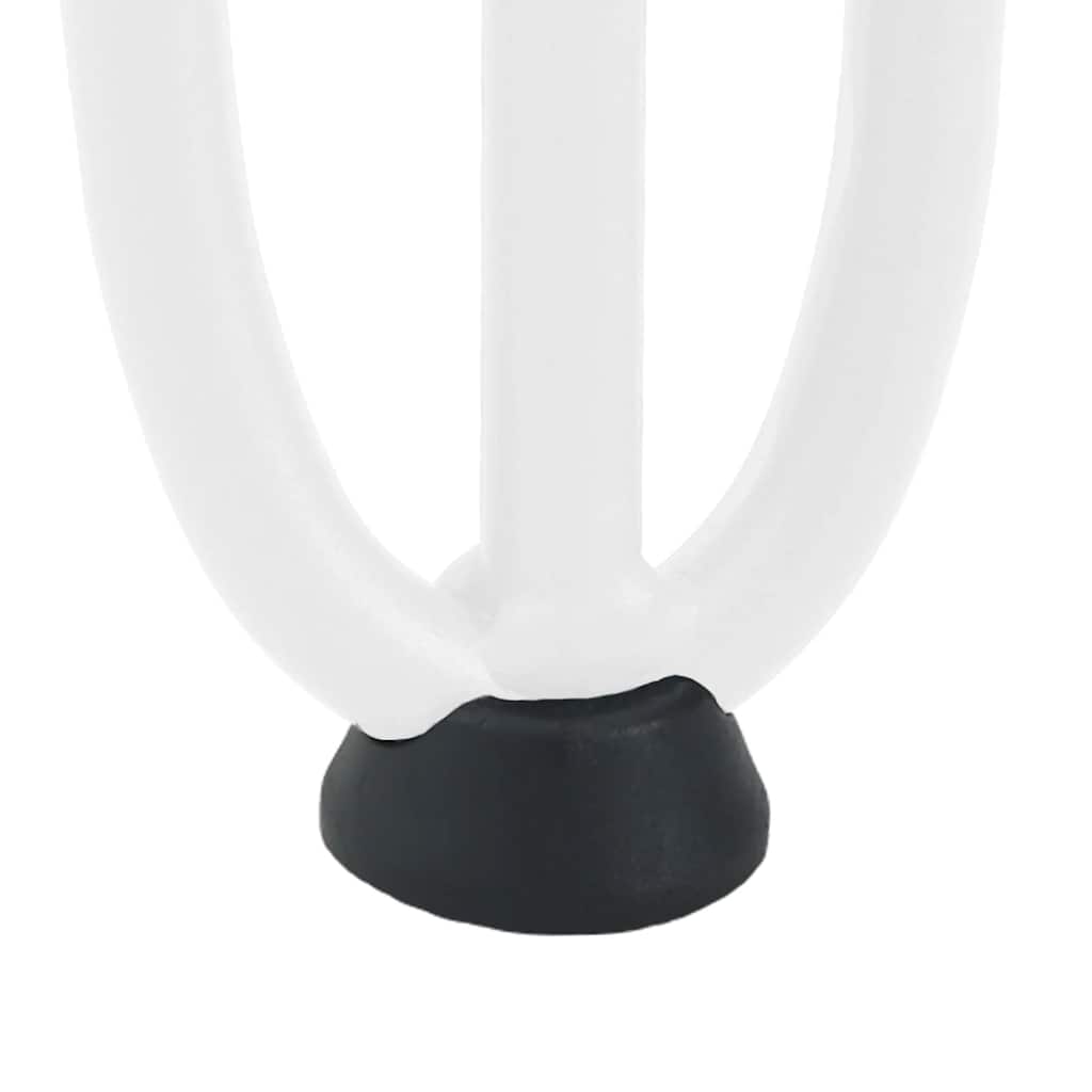 Pieds en épingle à cheveux pour table basse 4 pièces Blanc 10 cm Acier massif - XIOS