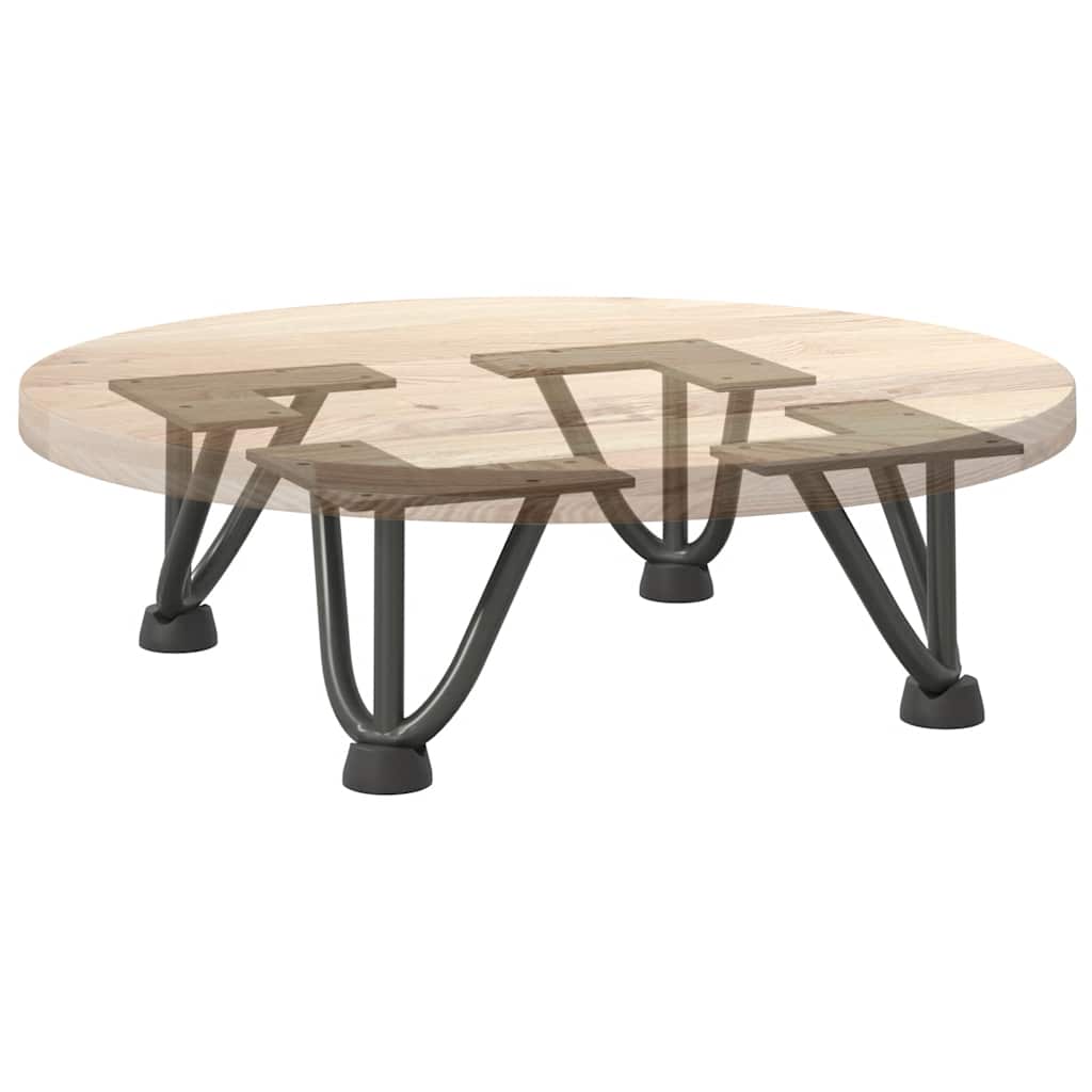 Pieds en épingle à cheveux pour table basse 4 pièces Anthracite 10 cm Acier massif - XIOS