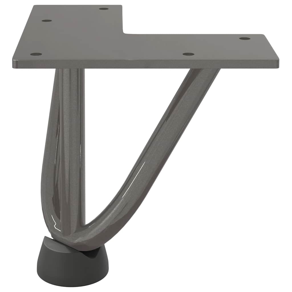 Pieds en épingle à cheveux pour table basse 4 pièces Acier naturel 10 cm Acier massif - XIOS