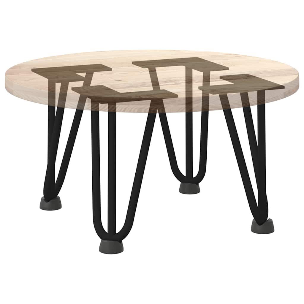 Pieds en épingle à cheveux pour table basse 4 pièces Noir 20 cm Acier massif - XIOS
