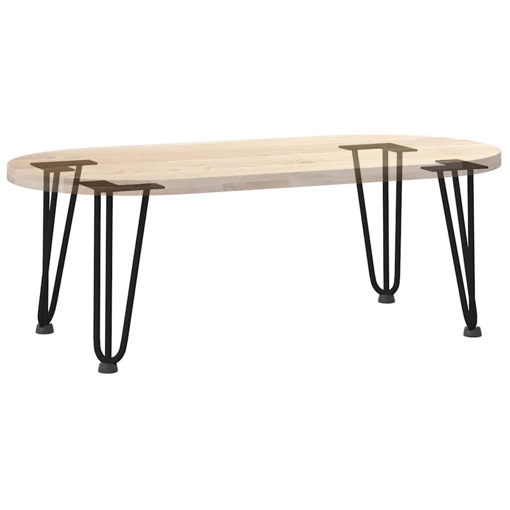Pieds en épingle à cheveux pour table basse 4 pièces Noir 30 cm Acier massif - XIOS