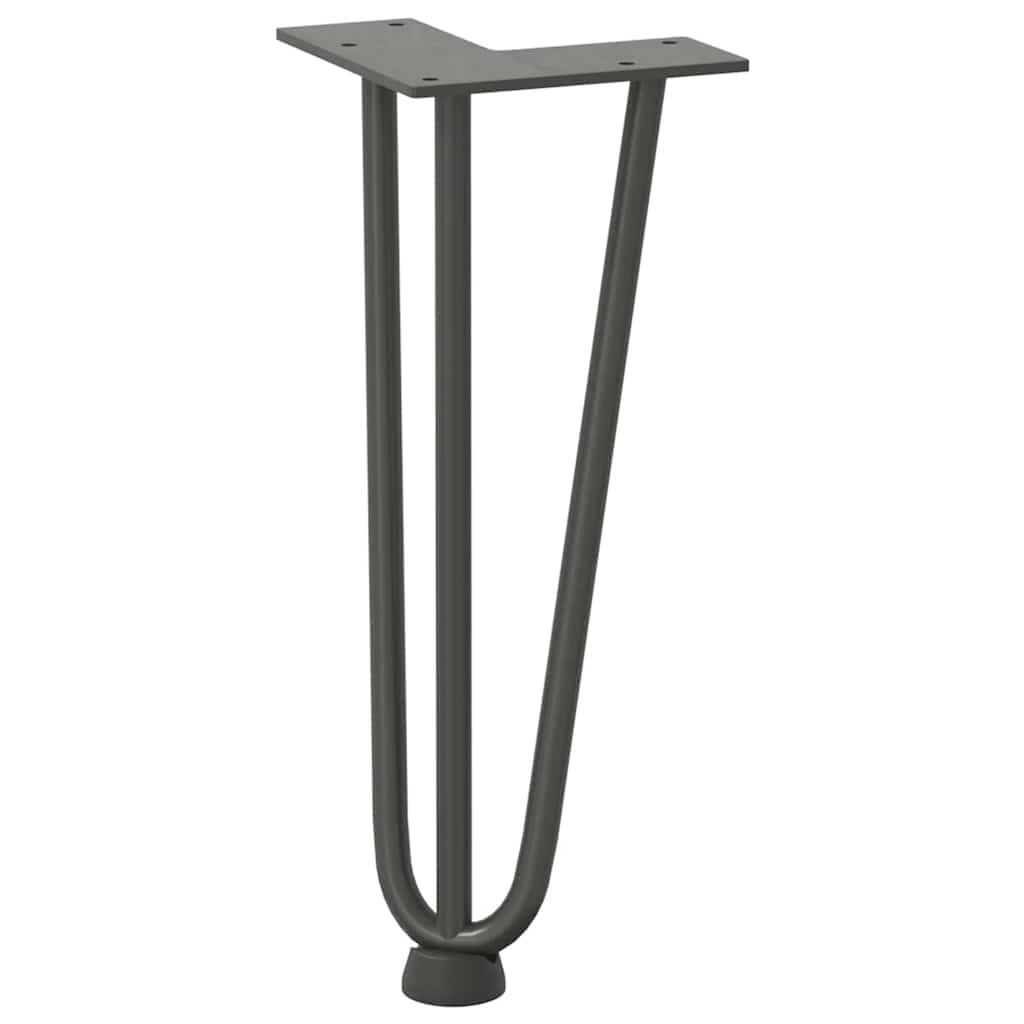 Pieds en épingle à cheveux pour table basse 4 pièces Anthracite 30 cm Acier massif - XIOS