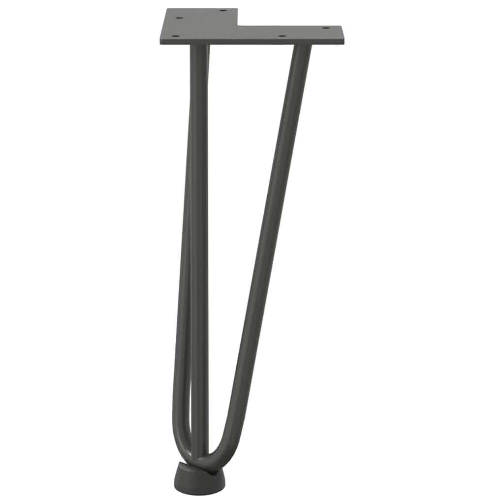 Pieds en épingle à cheveux pour table basse 4 pièces Anthracite 30 cm Acier massif - XIOS