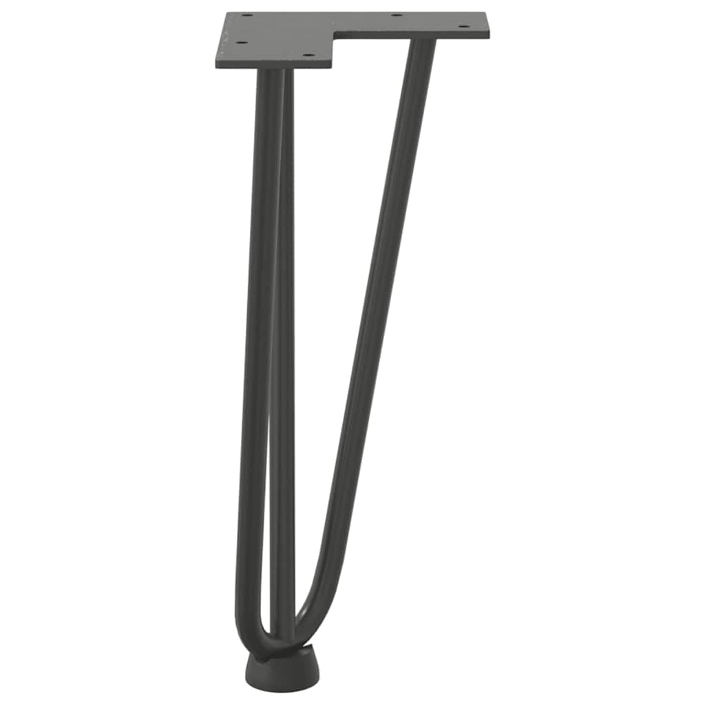 Pieds en épingle à cheveux pour table basse 4 pièces Anthracite 30 cm Acier massif - XIOS