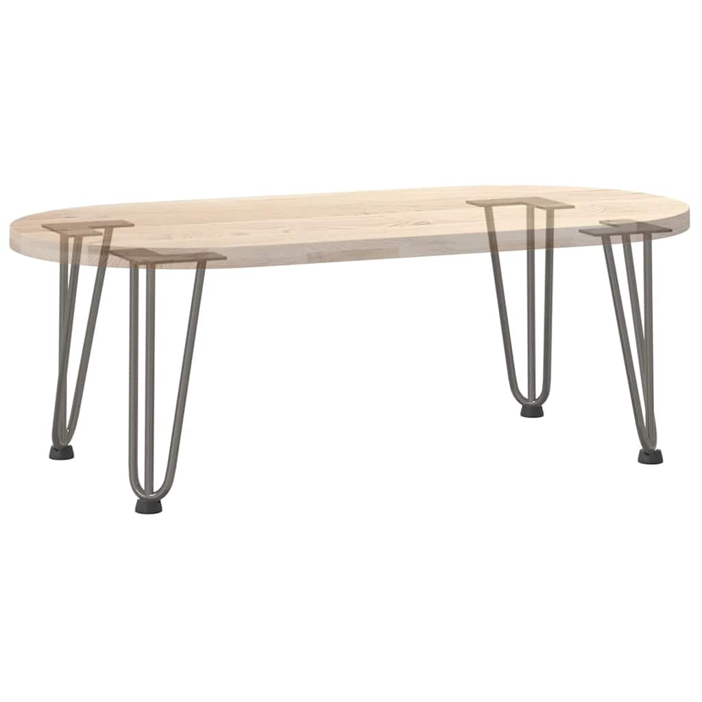 Pieds en épingle à cheveux pour table basse 4 pièces Acier naturel 30 cm Acier massif - XIOS