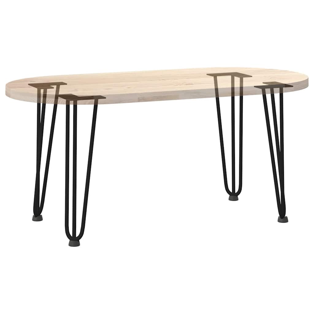 Pieds en épingle à cheveux pour table basse 4 pièces Noir 42 cm Acier massif - XIOS