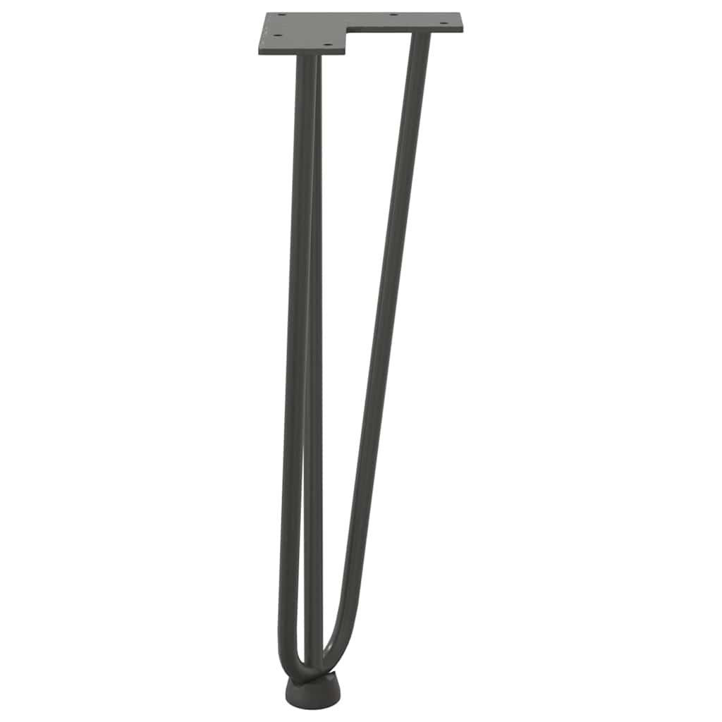 Pieds en épingle à cheveux pour table basse 4 pièces Anthracite 42 cm Acier massif - XIOS