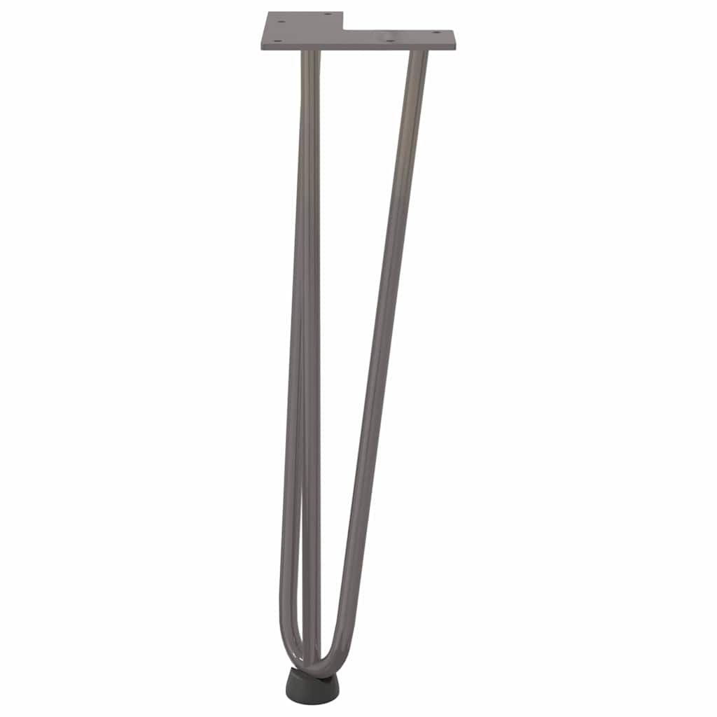 Pieds en épingle à cheveux pour table basse 4 pièces Acier naturel 42 cm Acier massif - XIOS