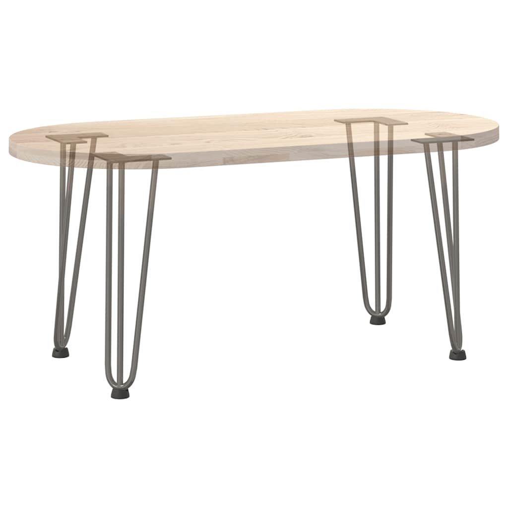 Pieds en épingle à cheveux pour table basse 4 pièces Acier naturel 42 cm Acier massif - XIOS