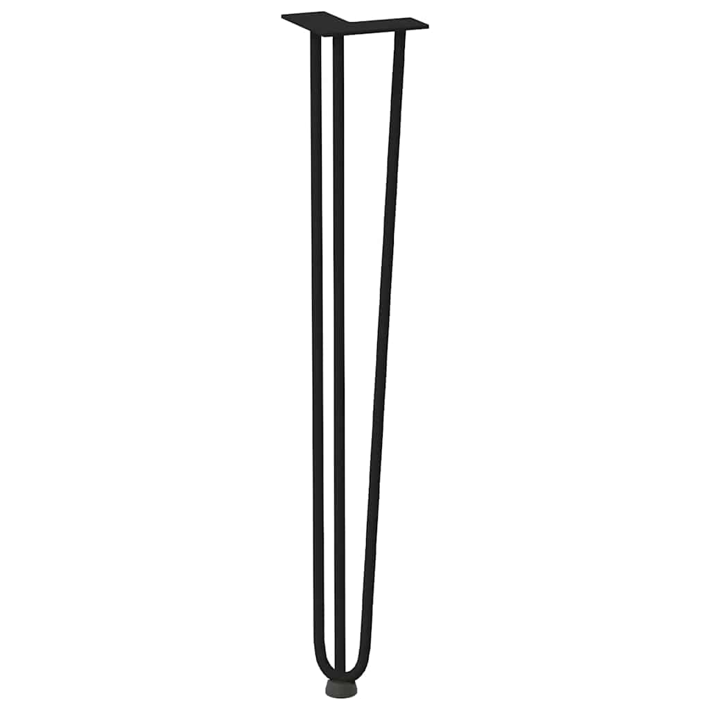 Pieds en épingle à cheveux pour consoles, lot de 4, noir, 72 cm, acier massif - XIOS