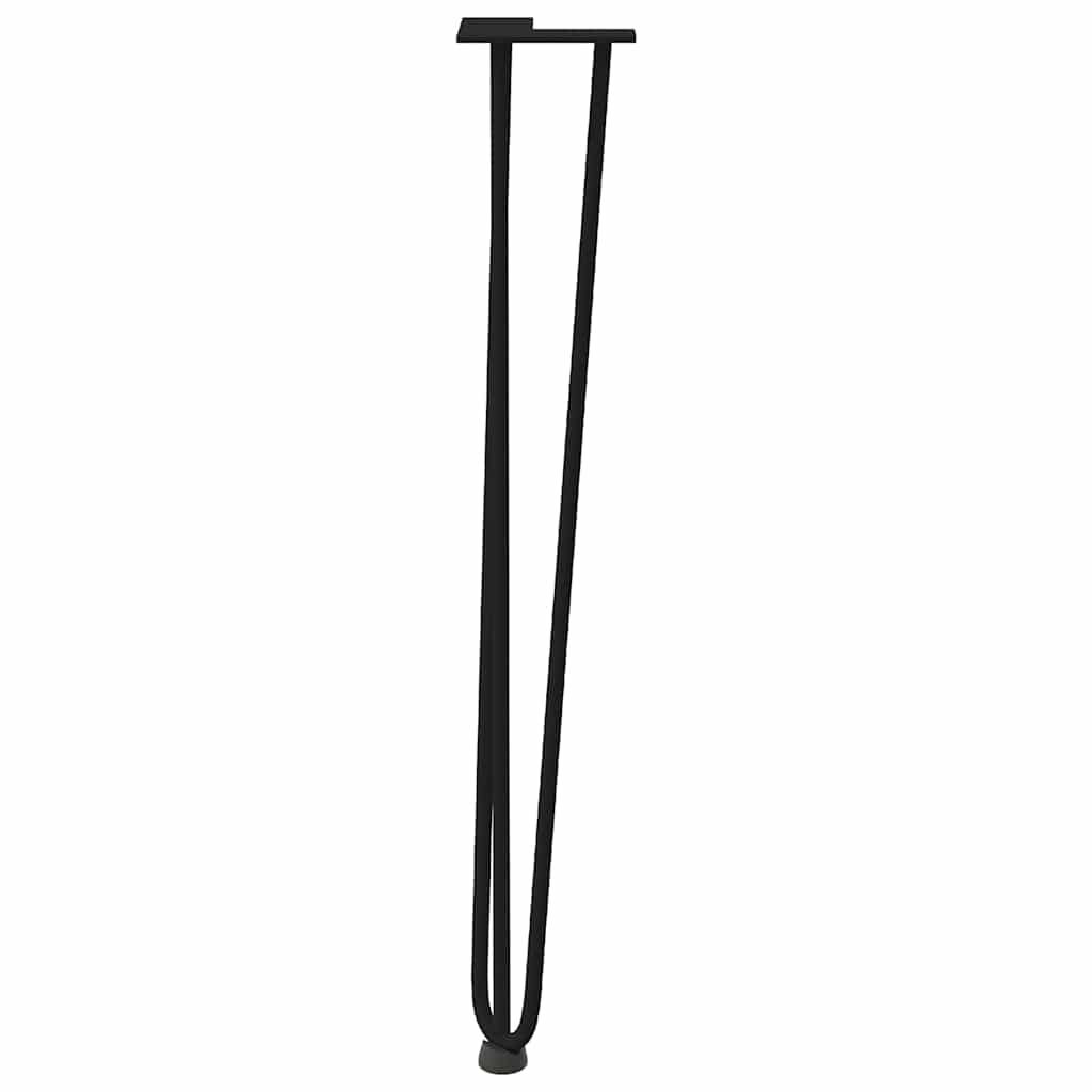 Pieds en épingle à cheveux pour consoles, lot de 4, noir, 72 cm, acier massif - XIOS