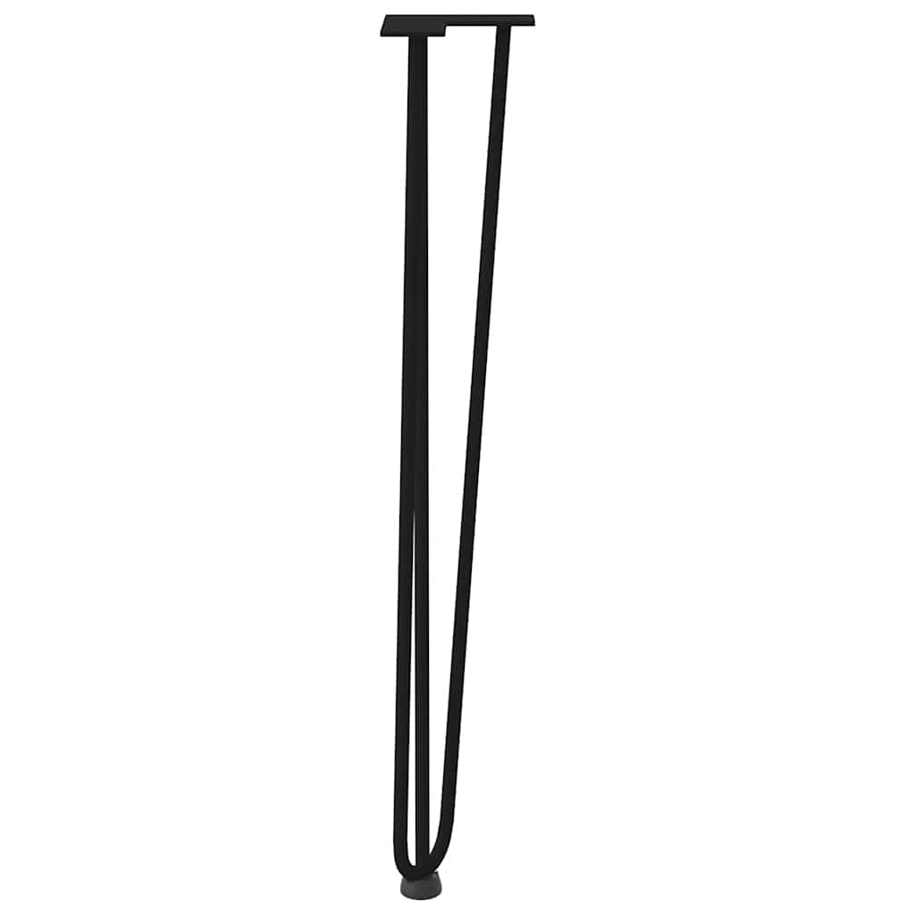 Pieds en épingle à cheveux pour consoles, lot de 4, noir, 72 cm, acier massif - XIOS