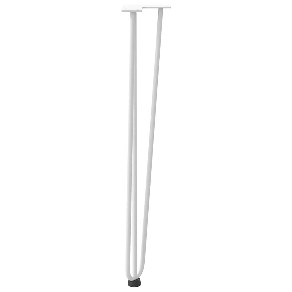 Pieds en épingle à cheveux pour consoles, lot de 4, blanc, 72 cm, acier massif