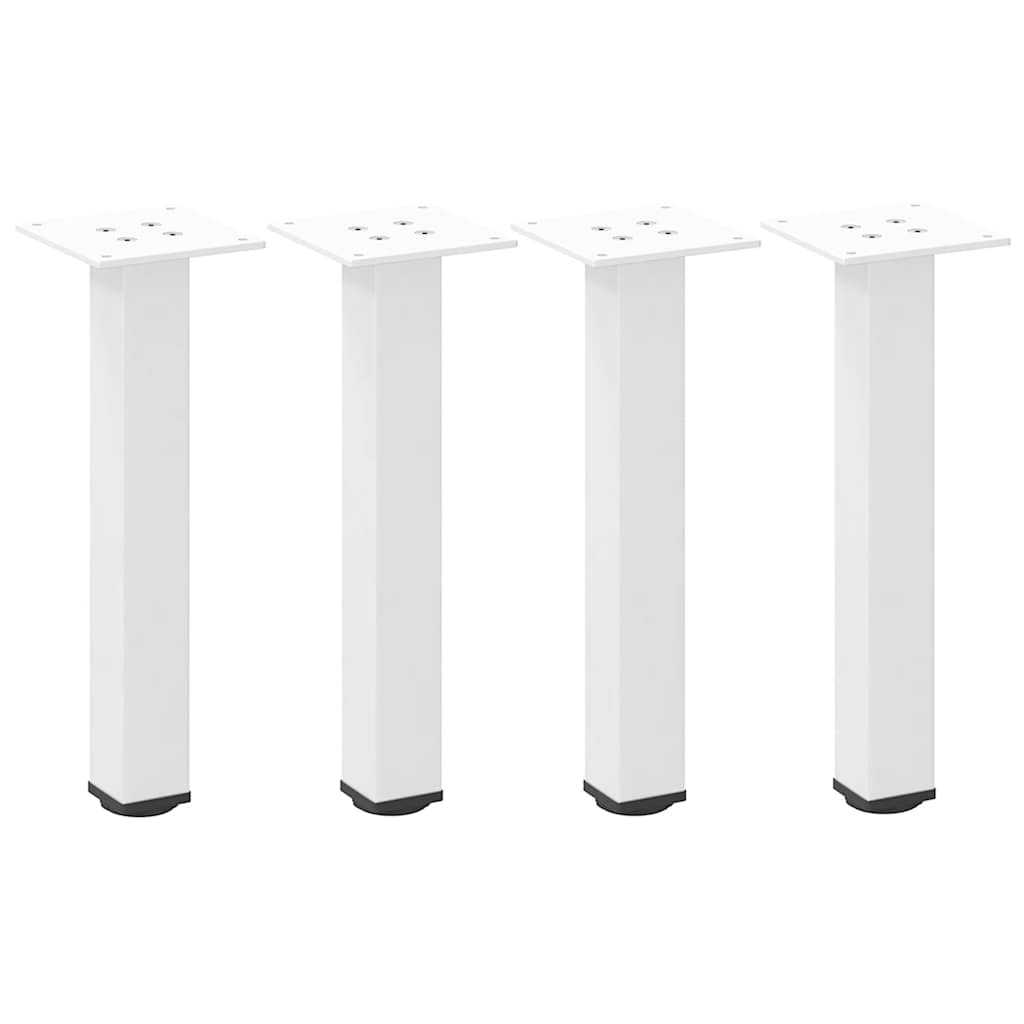 Pieds de table basse 4 pièces Blanc 30-32 cm Acier - XIOS