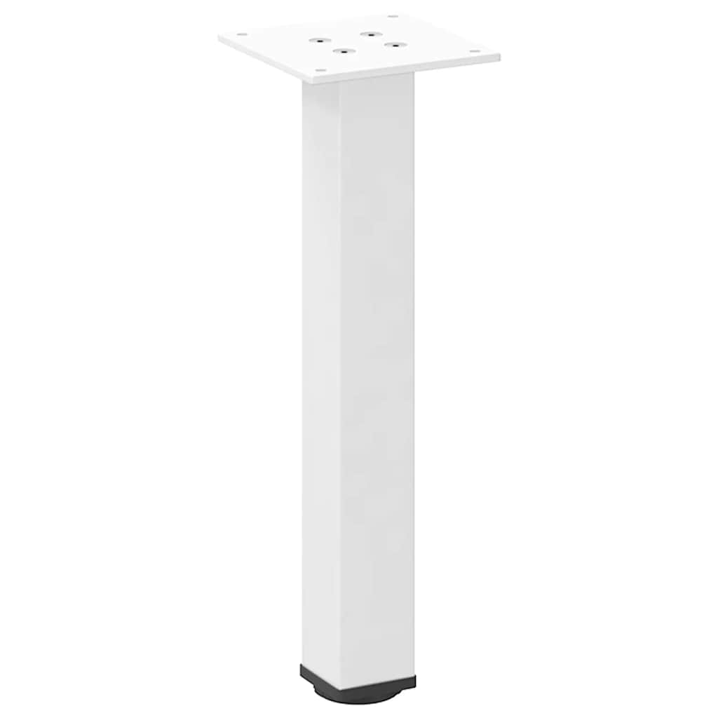 Pieds de table basse 4 pièces Blanc 30-32 cm Acier - XIOS